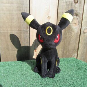 Pokemon Eevee Umbreon Black Sitting 12" Plush Mecha Mofugutto
